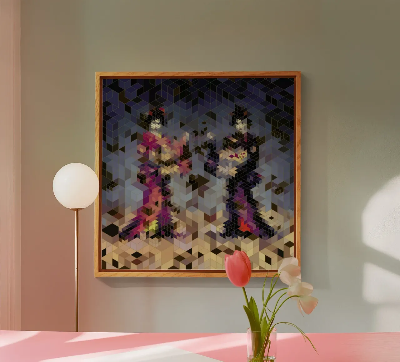 Two Geishas plexiglass da Angelo Cerantola