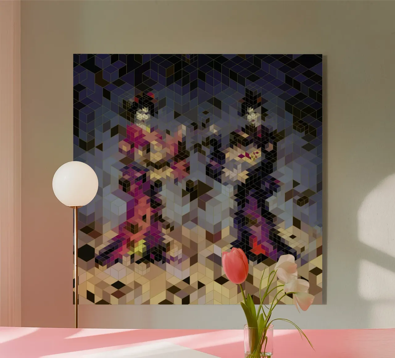 Two Geishas plexiglass da Angelo Cerantola