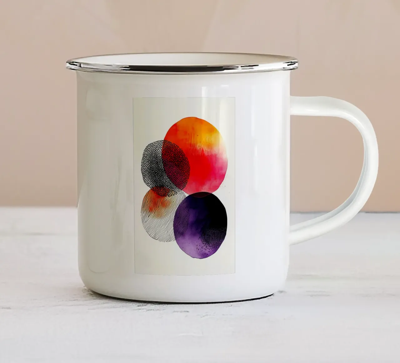 Astrazione n. 12 tazza in smalto da Justyna Jaszke JBJart