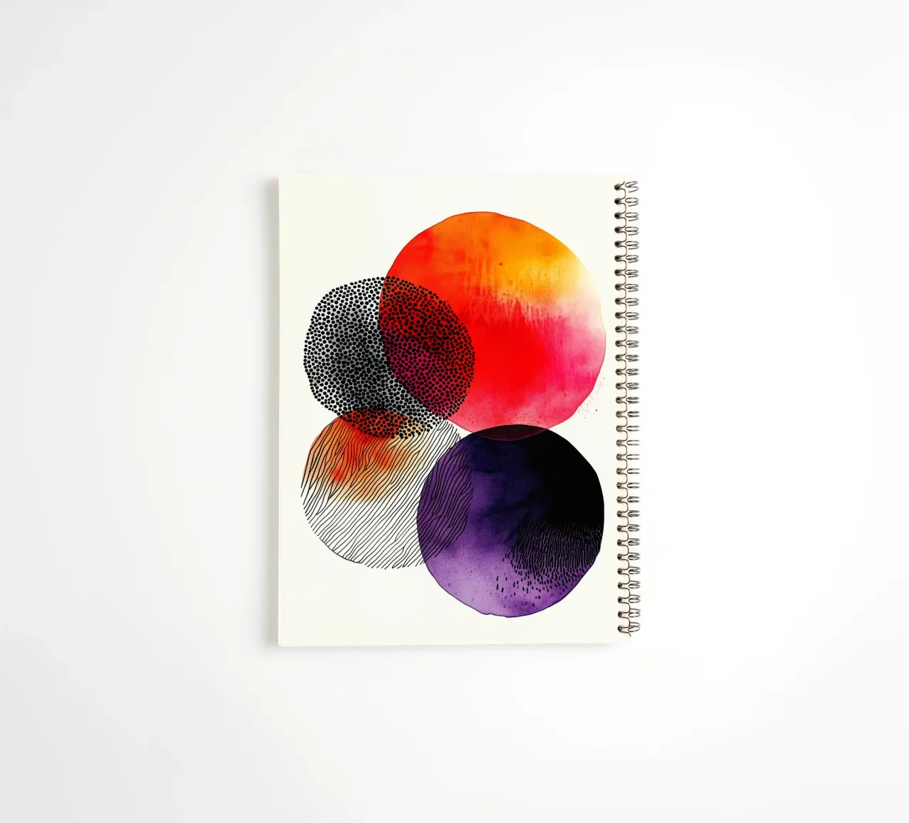 Abstraction no 12 spiral notebook by Justyna Jaszke JBJart