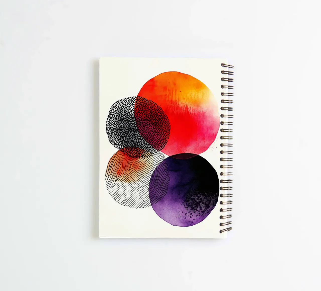 Abstraction no 12 spiral notebook by Justyna Jaszke JBJart