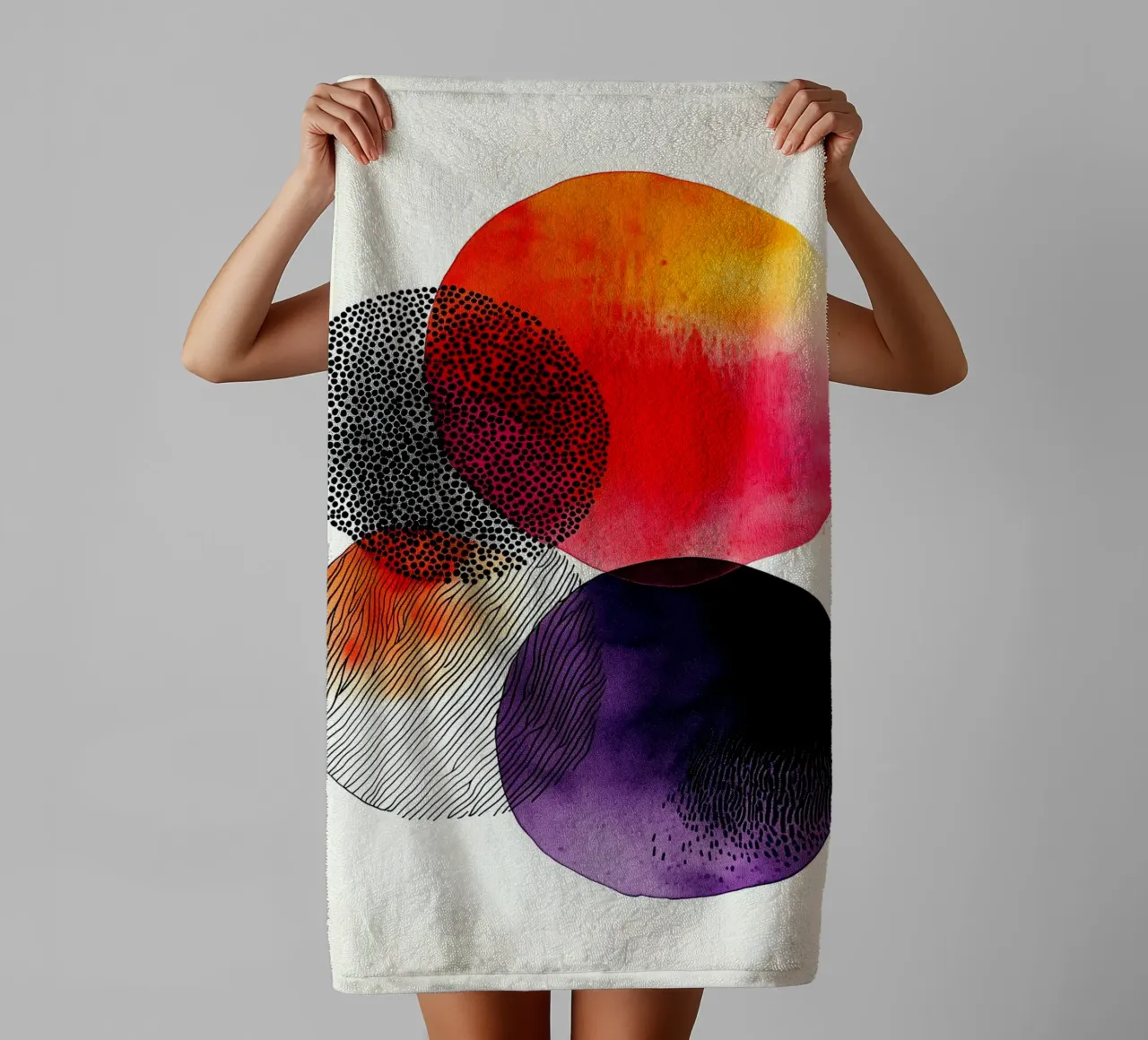 Abstraction no 12 towel by Justyna Jaszke JBJart