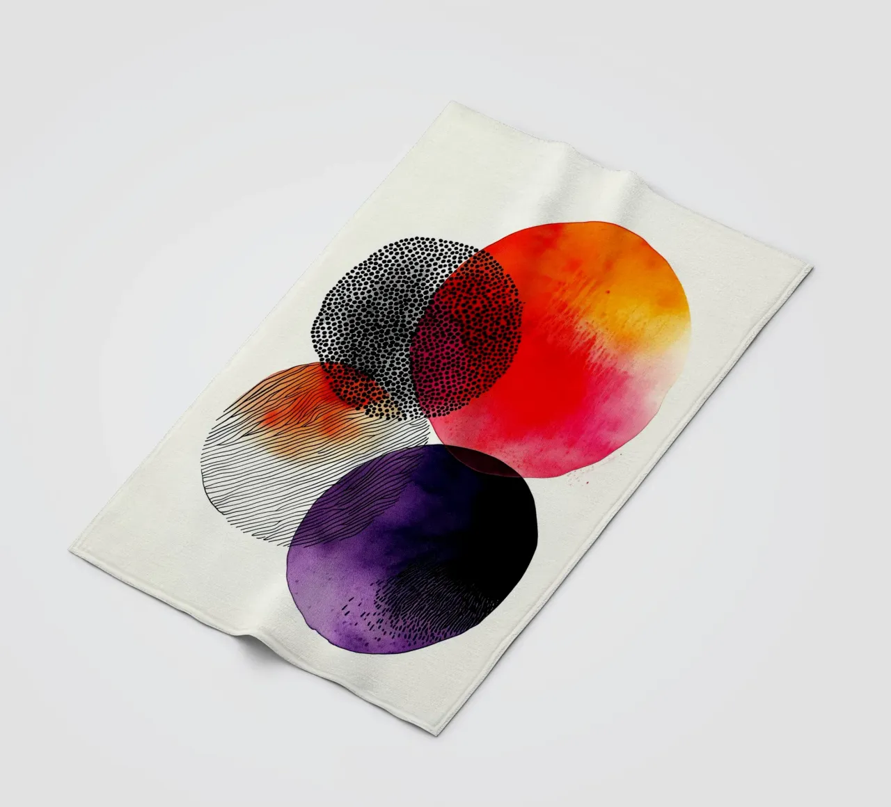 Astrazione n. 12 coperta in pile da Justyna Jaszke JBJart