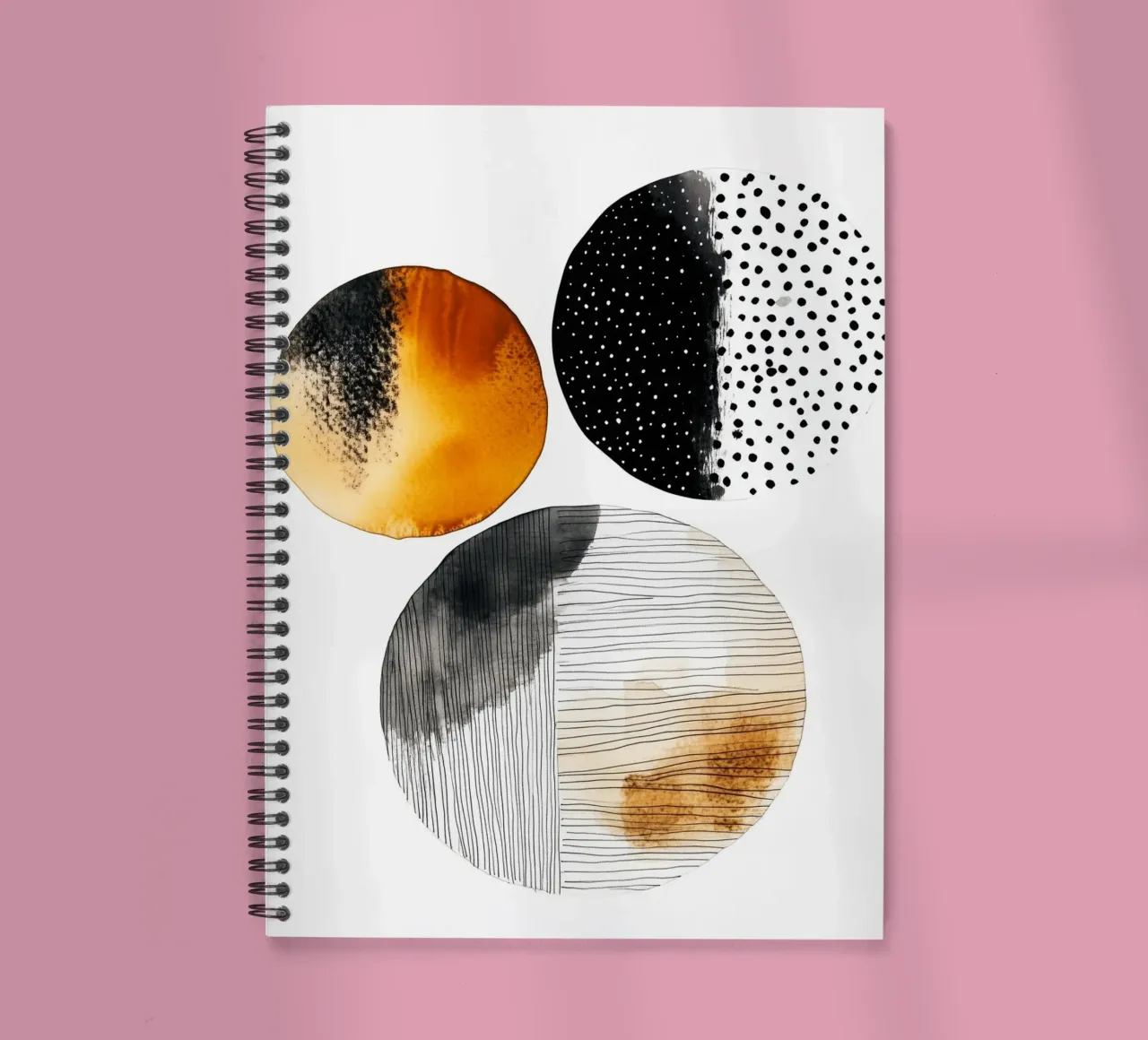 Abstraction no 15 spiral notebook by Justyna Jaszke JBJart