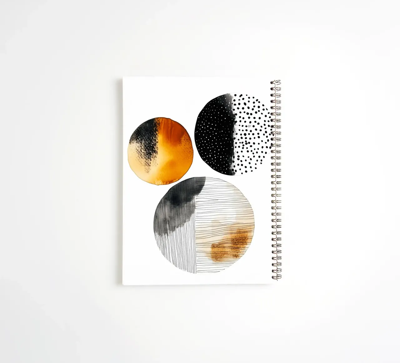 Abstraction no 15 spiral notebook by Justyna Jaszke JBJart