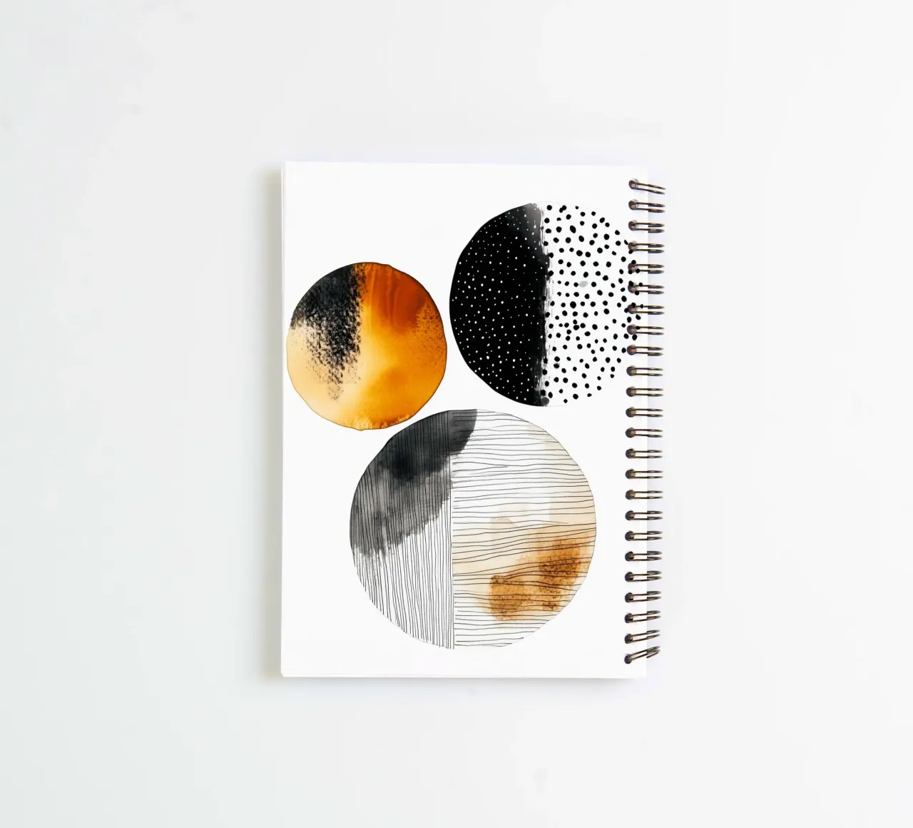 Abstraction no 15 spiral notebook by Justyna Jaszke JBJart