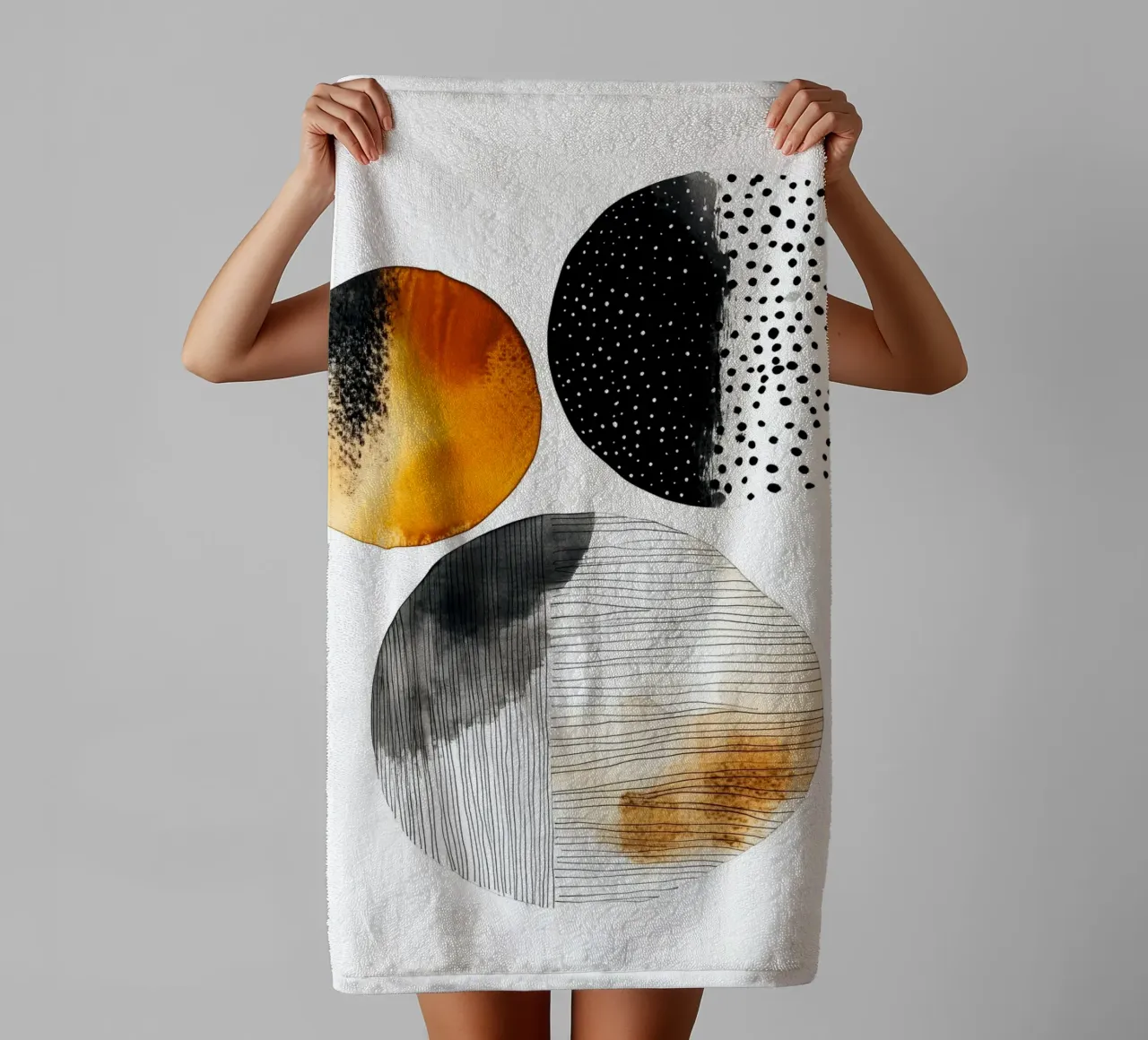 Abstraction no 15 towel by Justyna Jaszke JBJart
