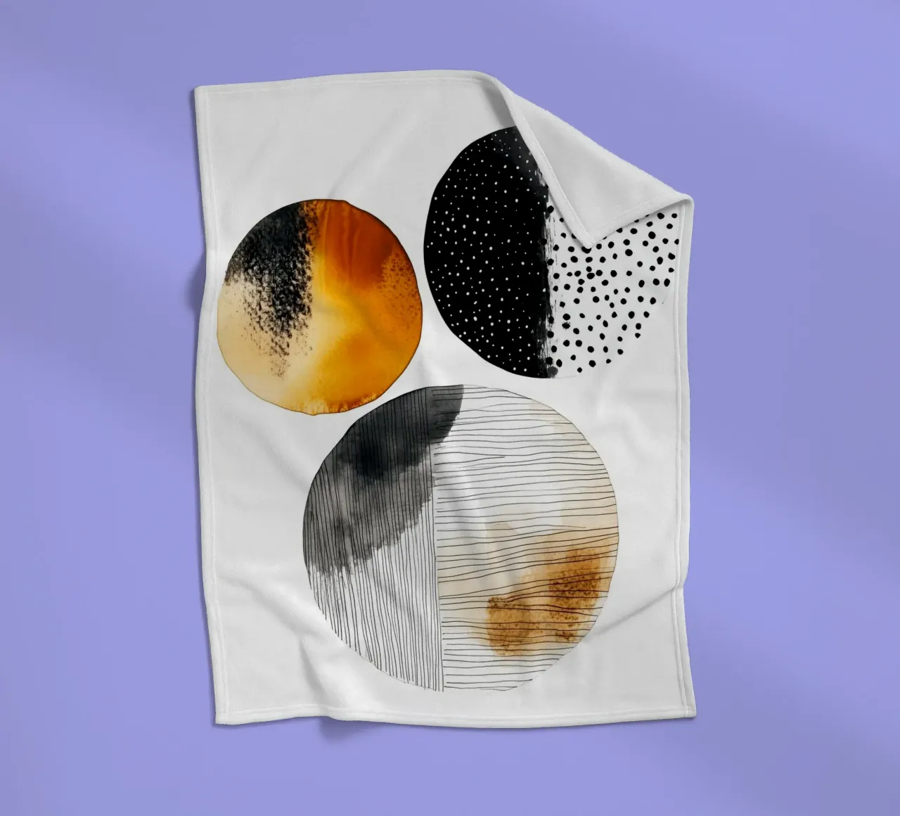 Abstraction no 15 fleece blanket by Justyna Jaszke JBJart