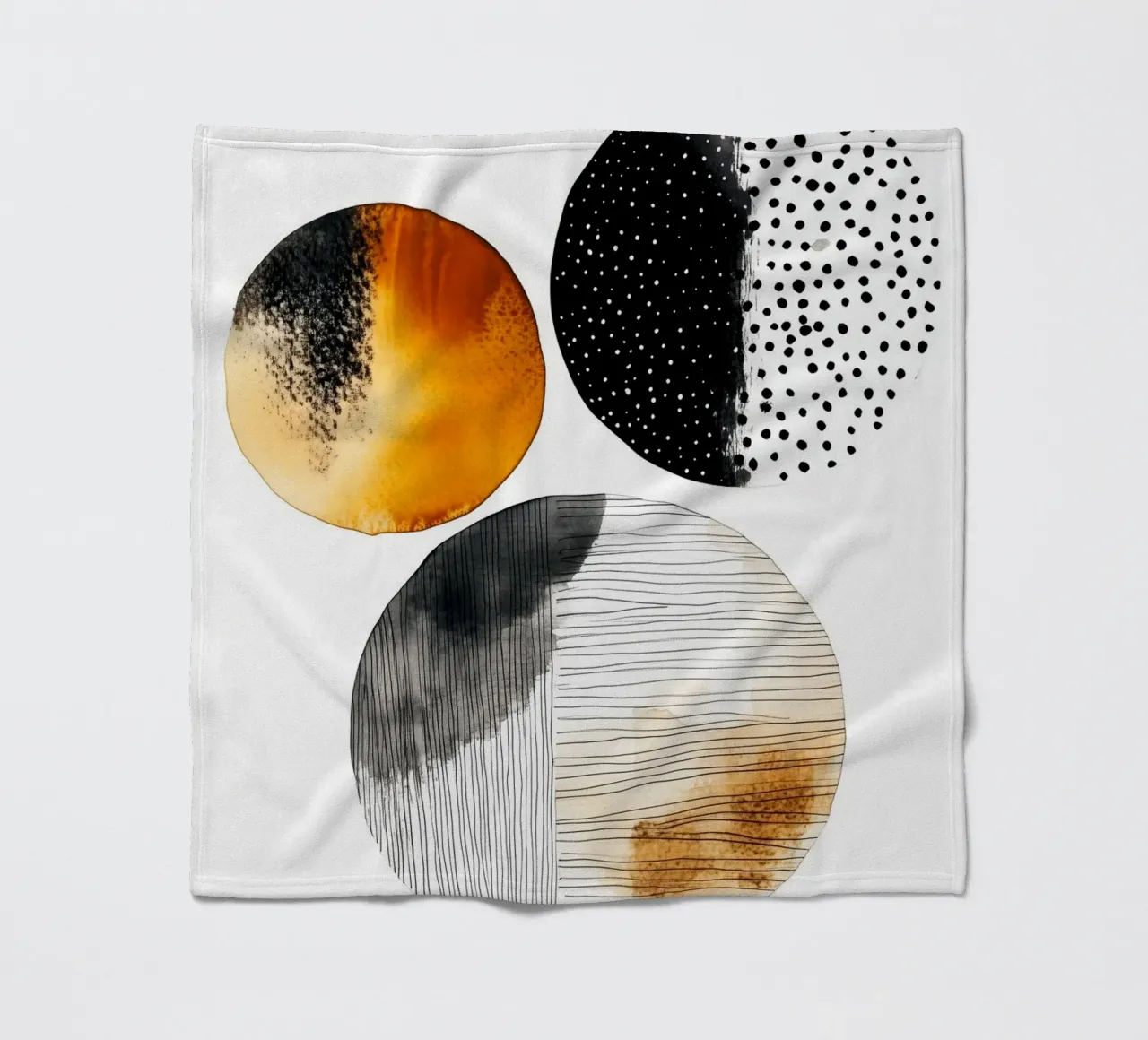 Abstraction no 15 fleece blanket by Justyna Jaszke JBJart