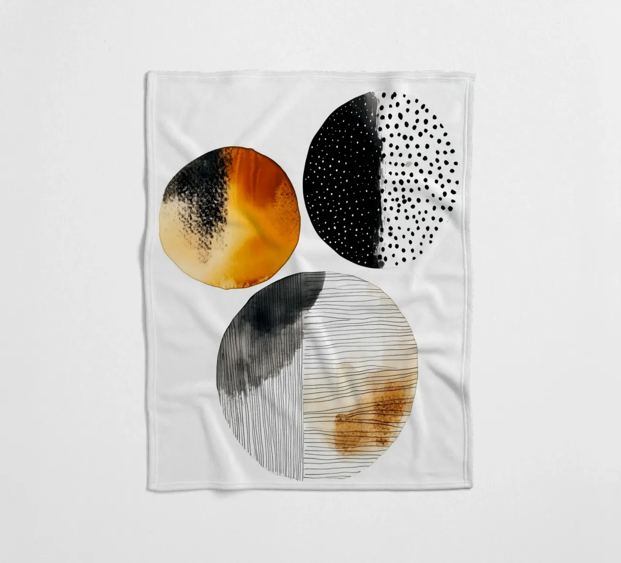 Abstraction no 15 fleece blanket by Justyna Jaszke JBJart
