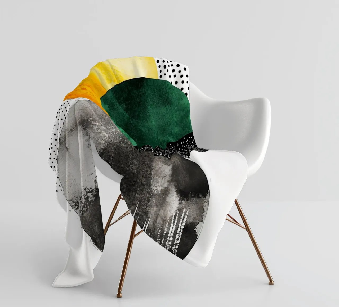 Abstraction no 16 fleece blanket by Justyna Jaszke JBJart