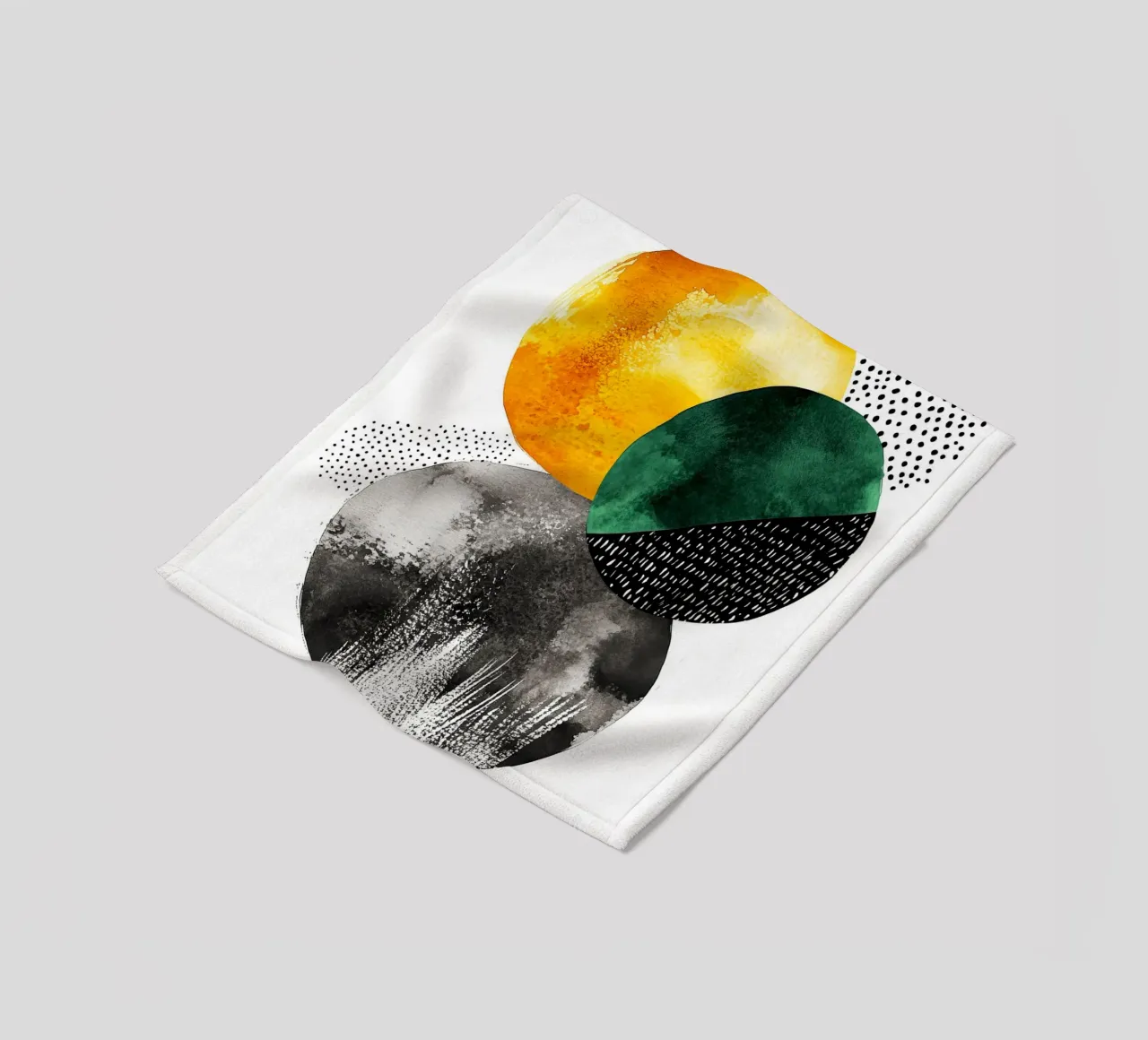 Abstraction no 16 fleece blanket by Justyna Jaszke JBJart