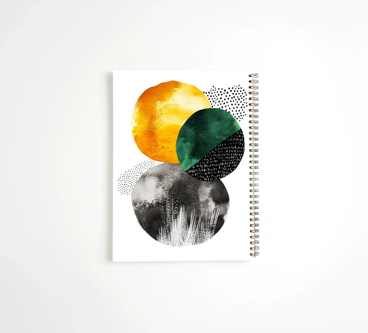 Abstraction no 16 spiral notebook by Justyna Jaszke JBJart