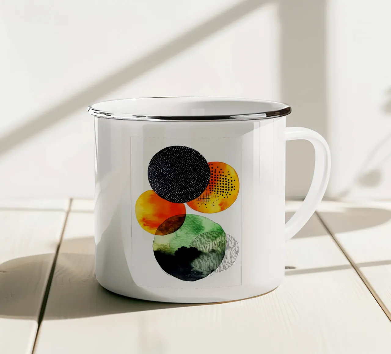 Astrazione n. 17 tazza in smalto da Justyna Jaszke JBJart