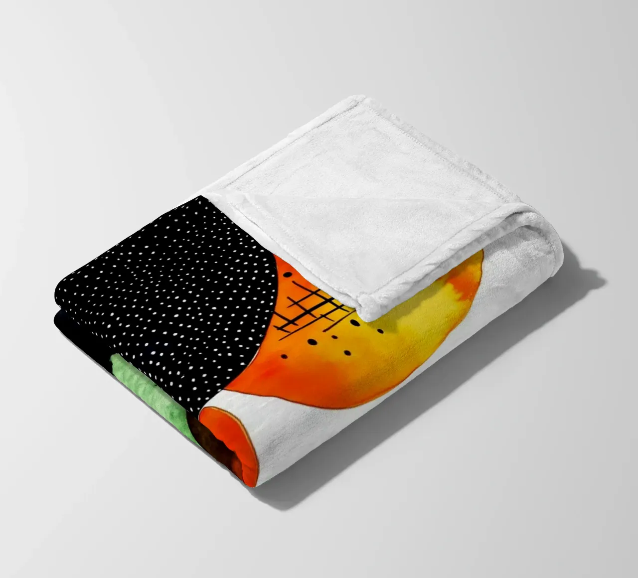 Abstraction no 17 fleece blanket by Justyna Jaszke JBJart