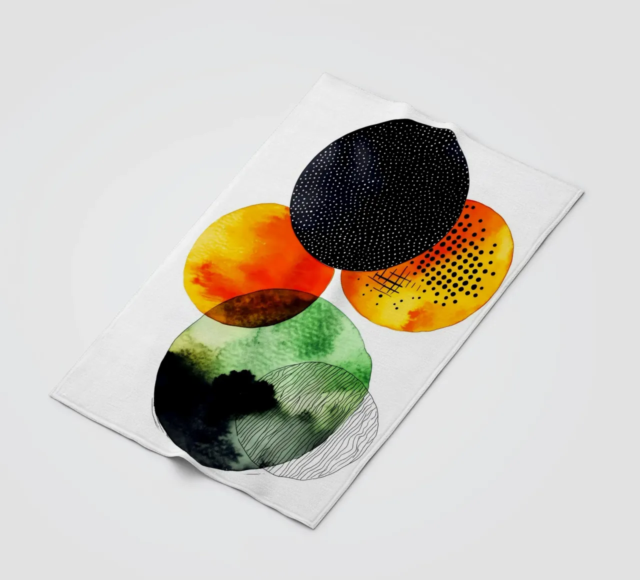 Abstraction no 17 fleece blanket by Justyna Jaszke JBJart
