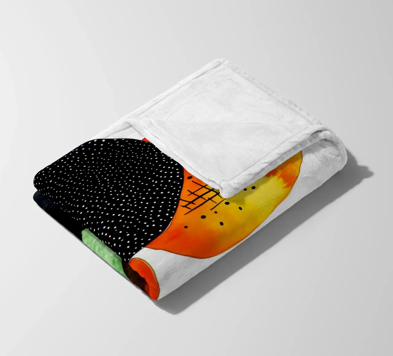 Abstraction no 17 fleece blanket by Justyna Jaszke JBJart