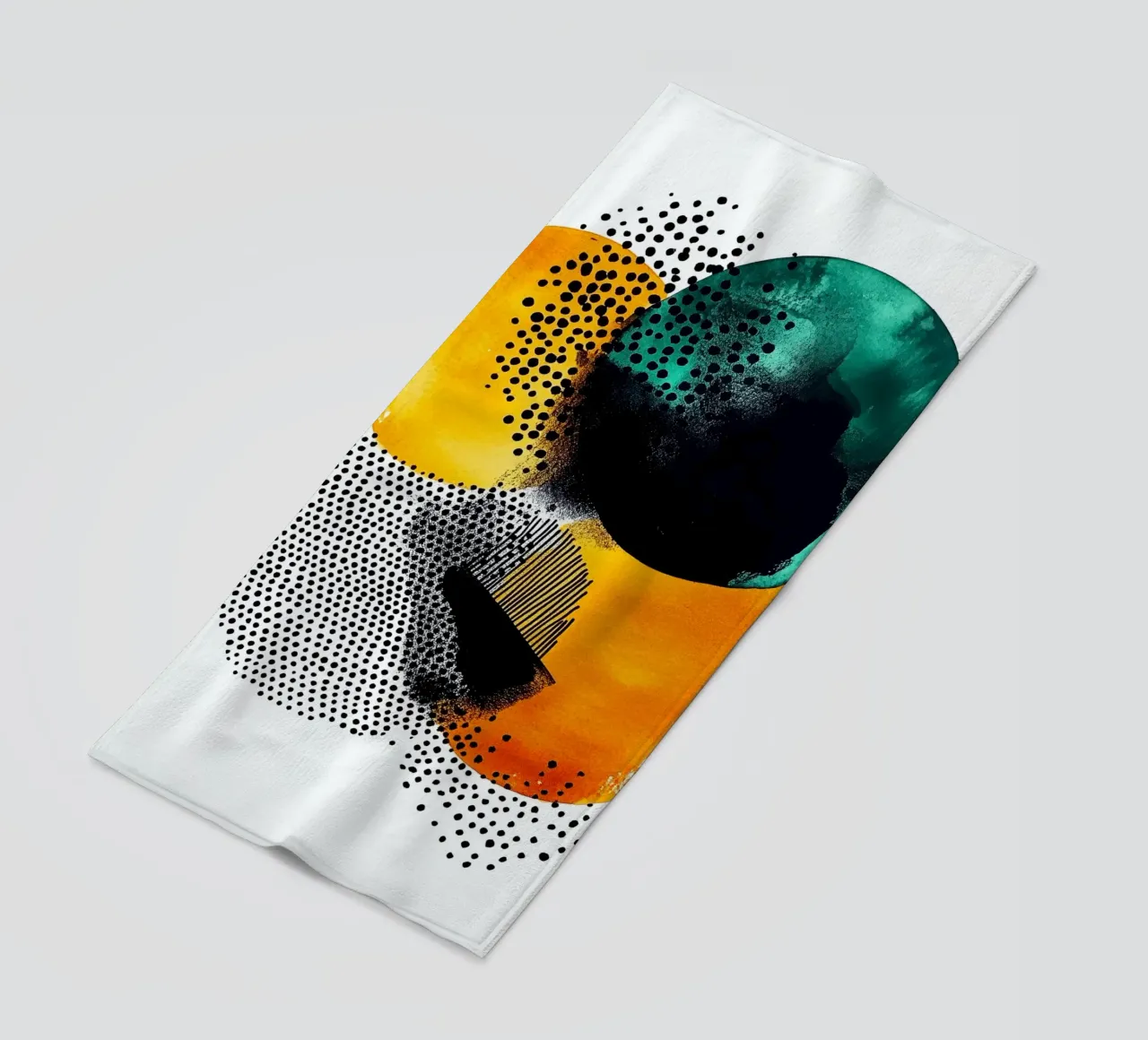 Abstraction no 18 beach towel by Justyna Jaszke JBJart