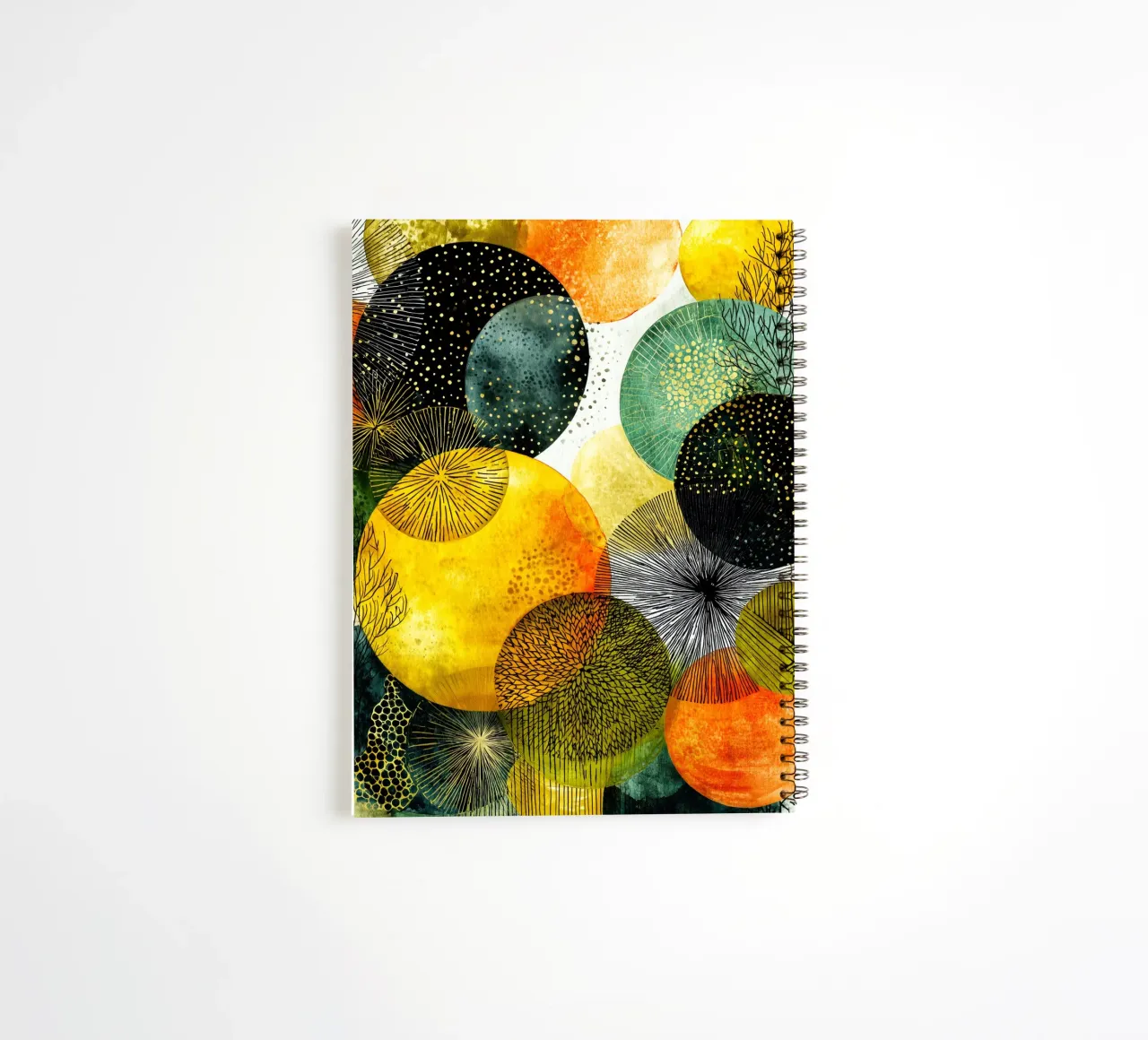 Abstraction no 19 spiral notebook by Justyna Jaszke JBJart