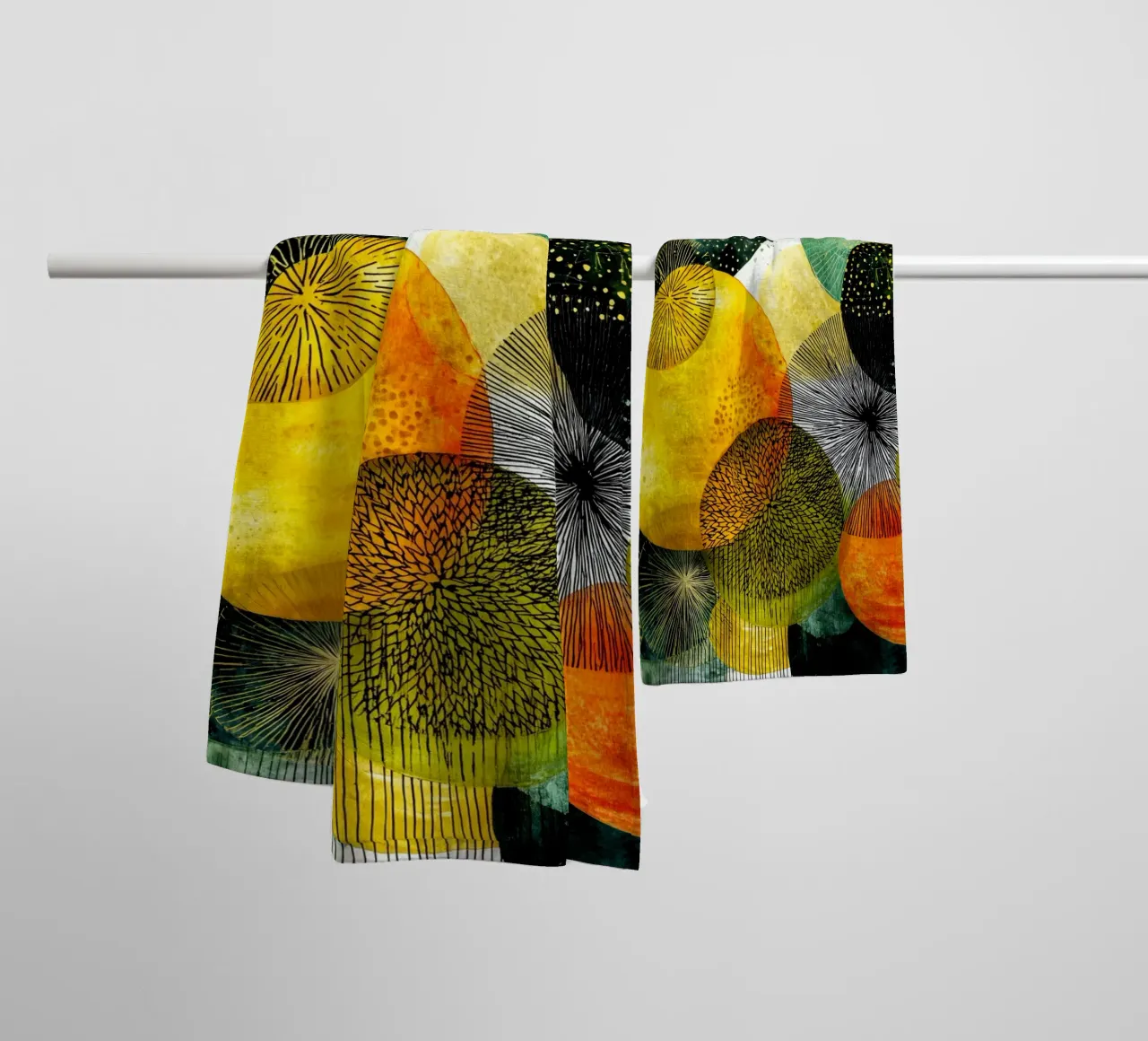 Abstraction no 19 towel by Justyna Jaszke JBJart