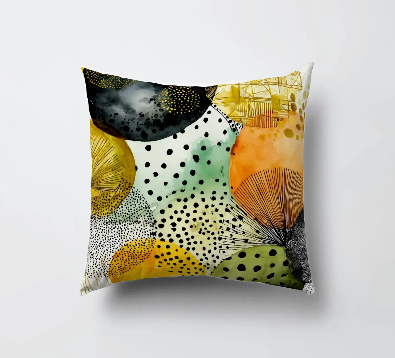Abstraction no 20 decorative cushion by Justyna Jaszke JBJart