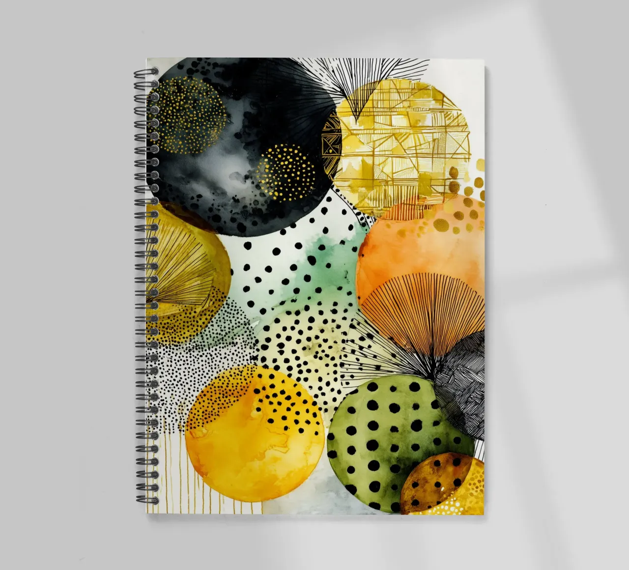 Abstraction no 20 spiral notebook by Justyna Jaszke JBJart