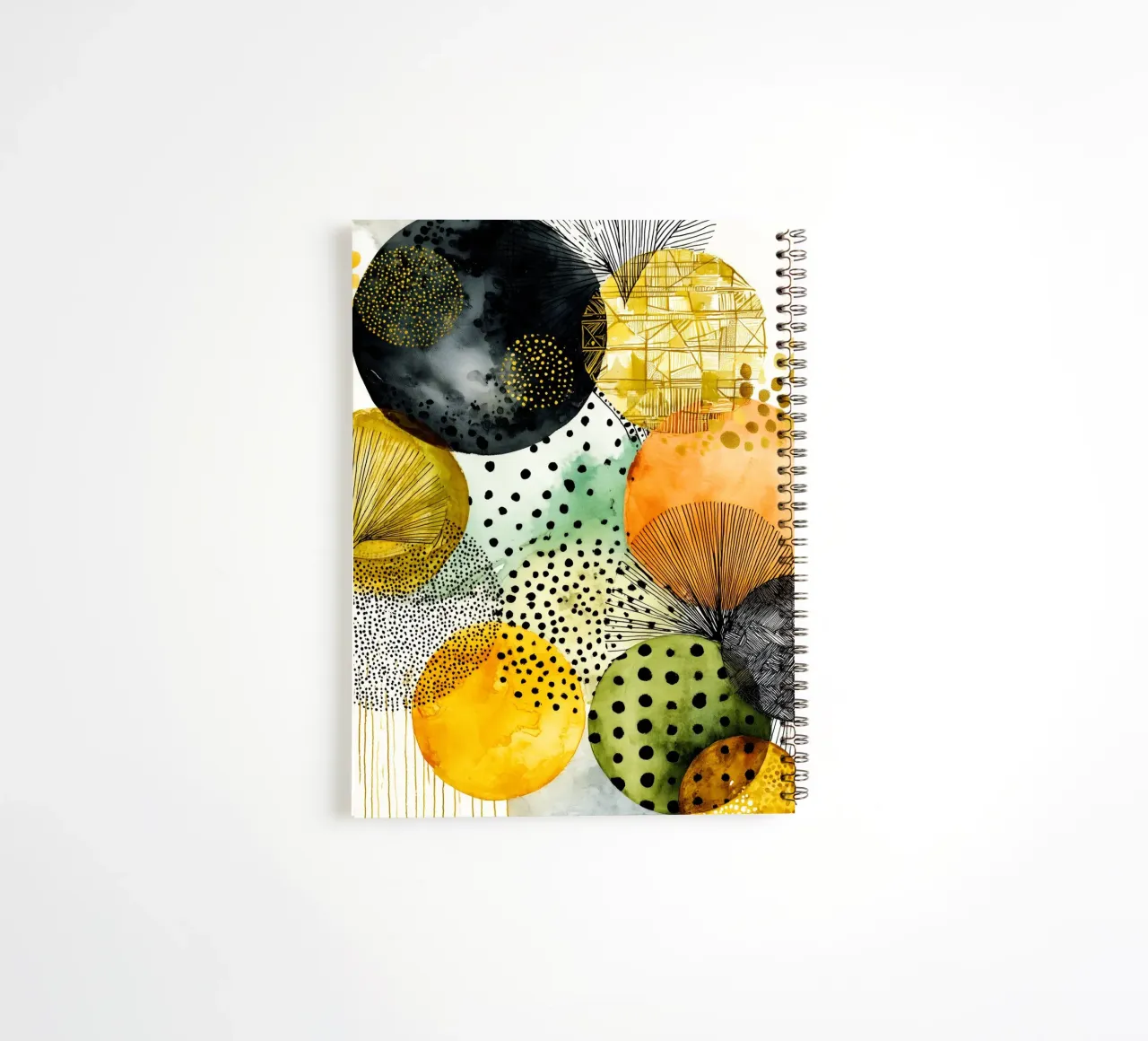 Abstraction no 20 spiral notebook by Justyna Jaszke JBJart