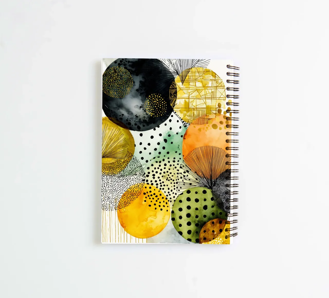 Abstraction no 20 spiral notebook by Justyna Jaszke JBJart