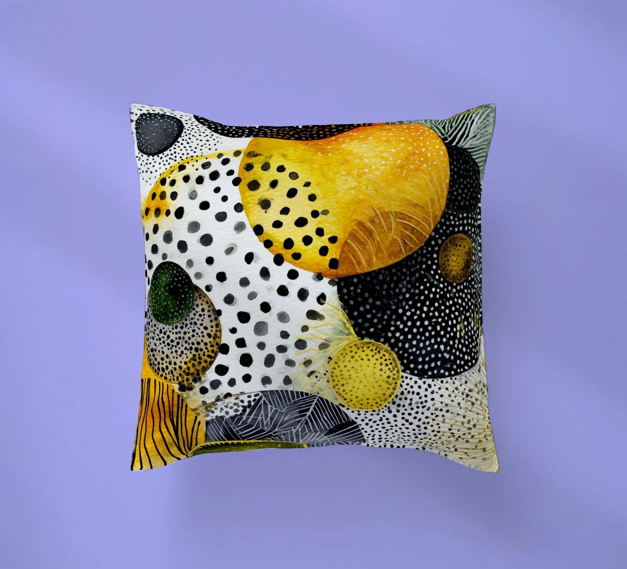 Abstraction no 23 decorative cushion by Justyna Jaszke JBJart