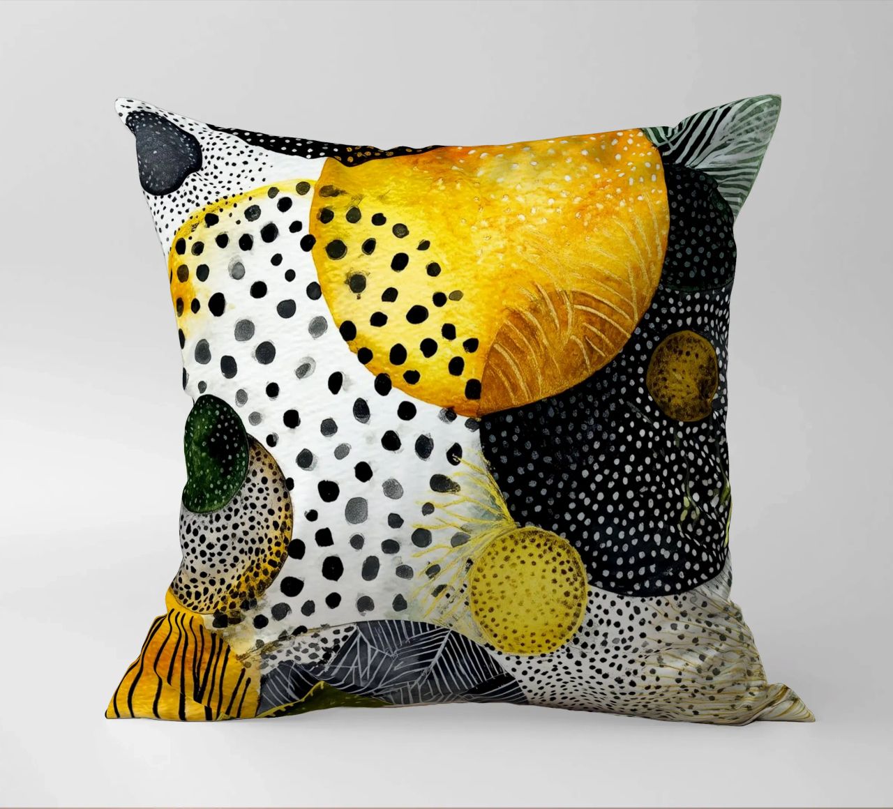 Abstraction no 23 decorative cushion by Justyna Jaszke JBJart