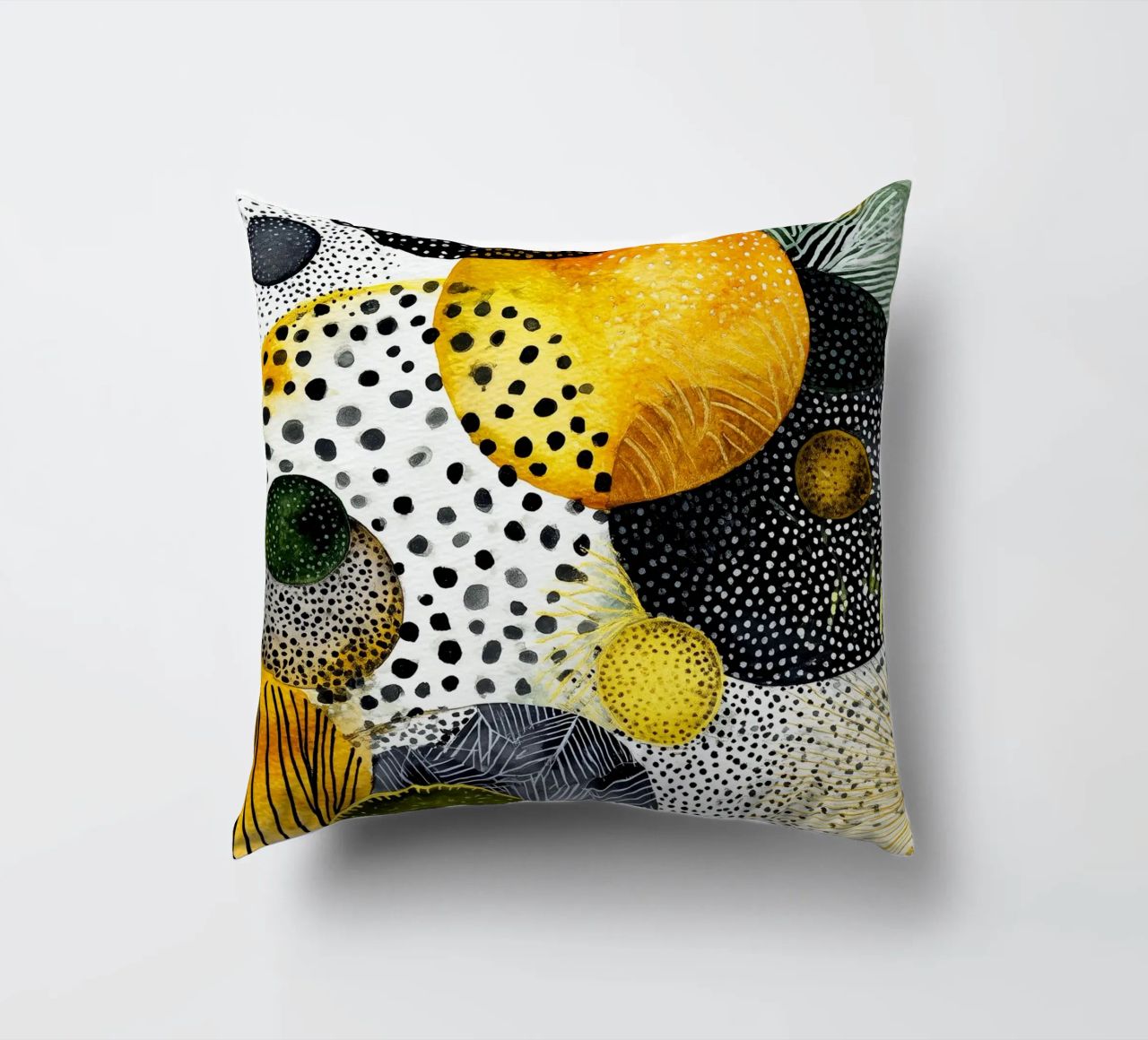 Abstraction no 23 decorative cushion by Justyna Jaszke JBJart