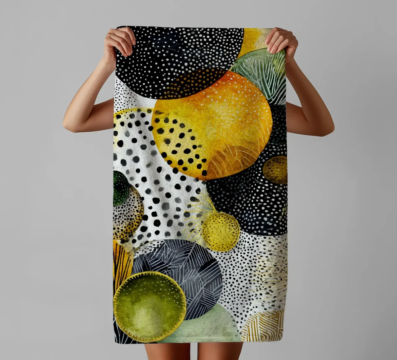 Abstraction no 23 towel by Justyna Jaszke JBJart