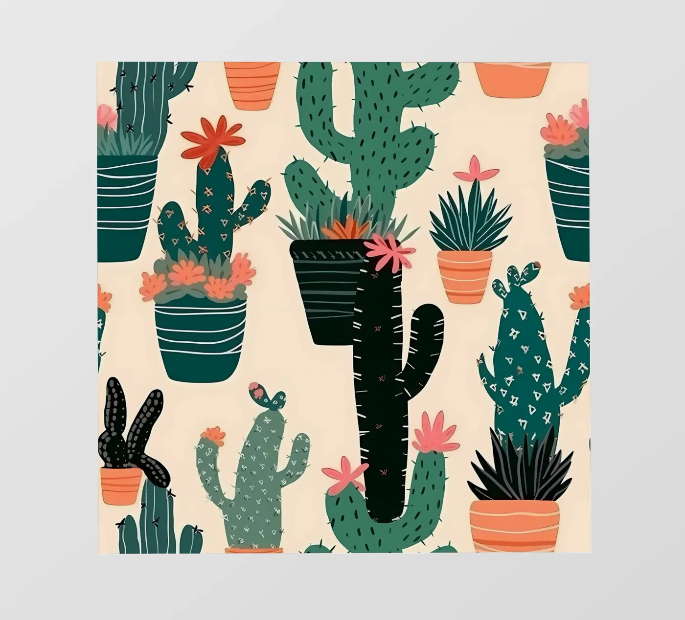 Cacti Zone fotobehang van George Griefy