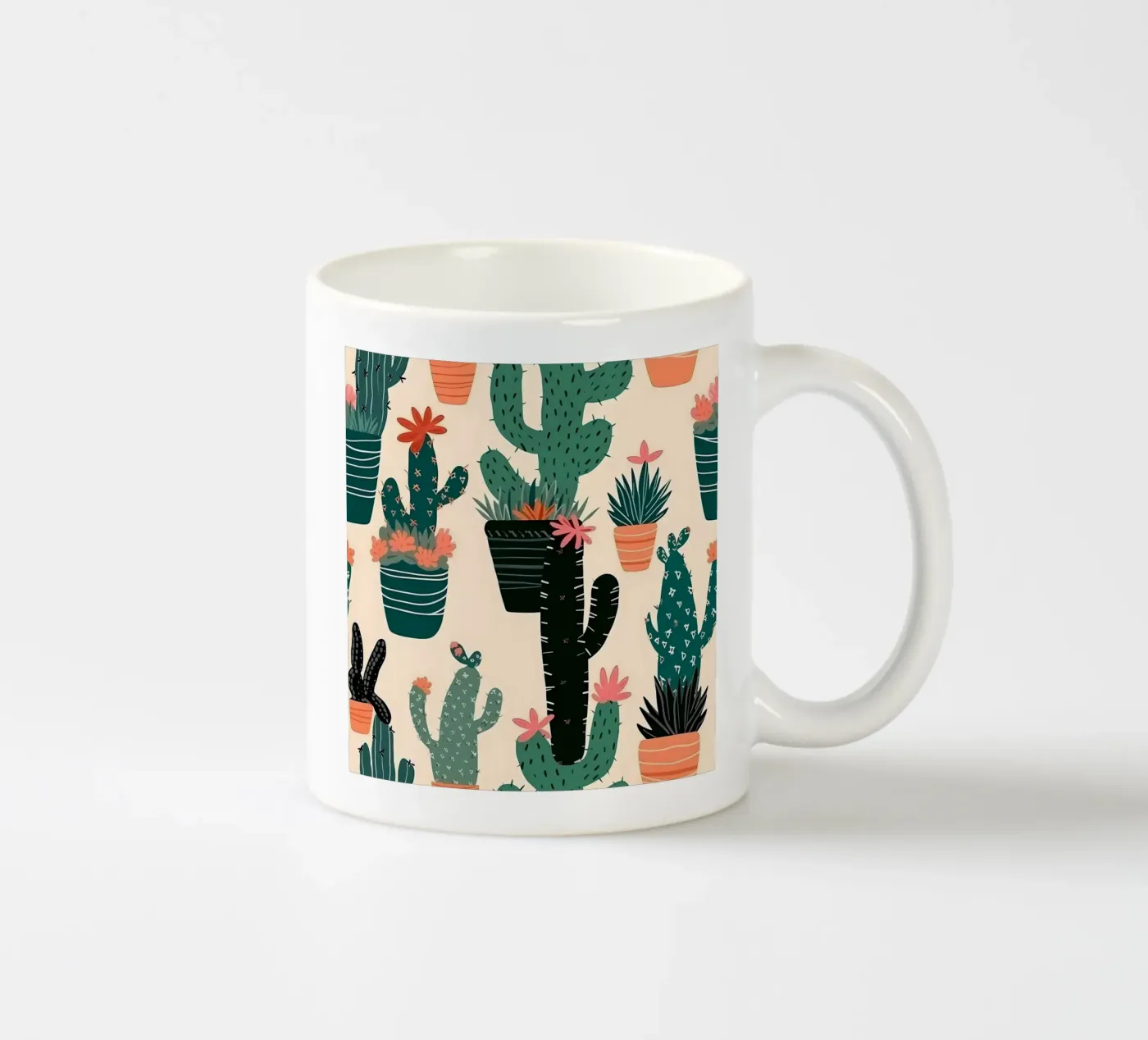 Cacti Zone ceramic mug by George Griefy