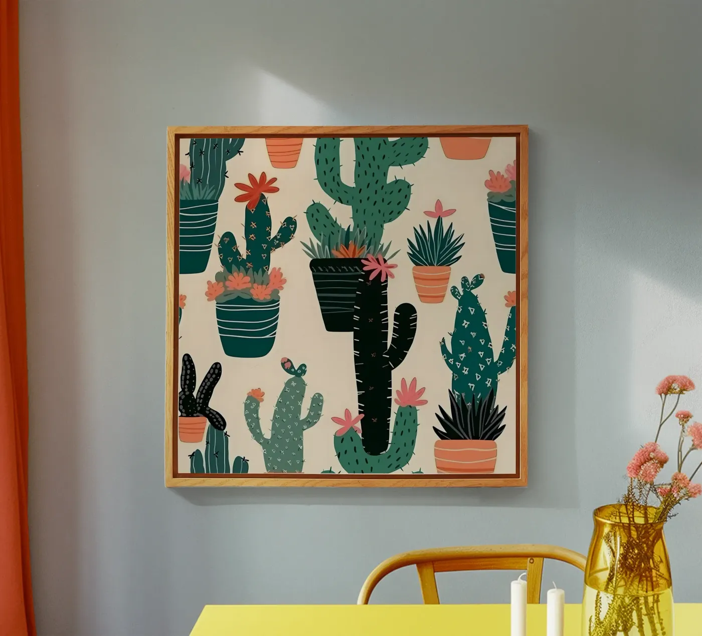 Cacti Zone acryl van George Griefy