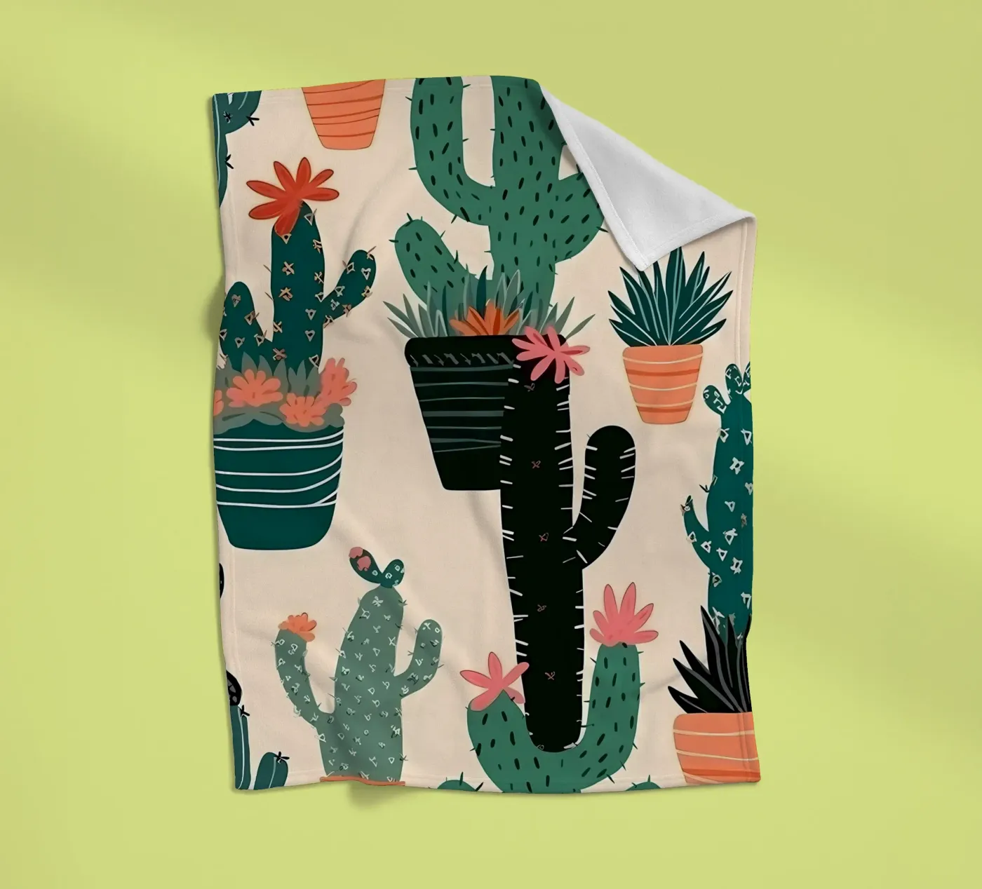 Cacti Zone Fleecedecke von George Griefy
