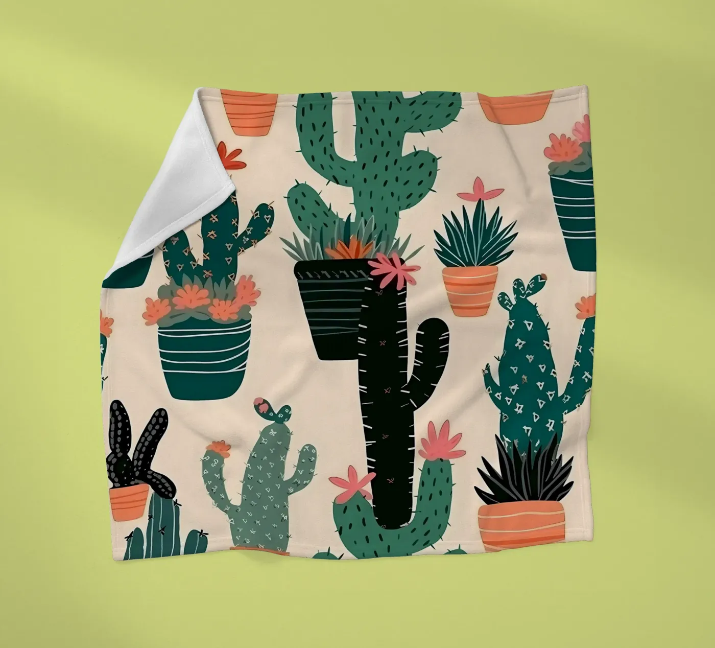 Cacti Zone Fleecedecke von George Griefy
