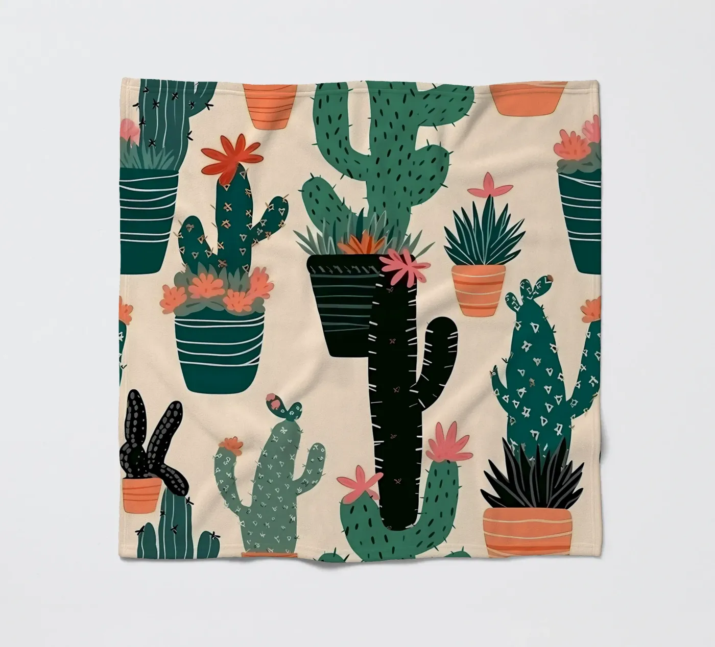 Cacti Zone Fleecedecke von George Griefy