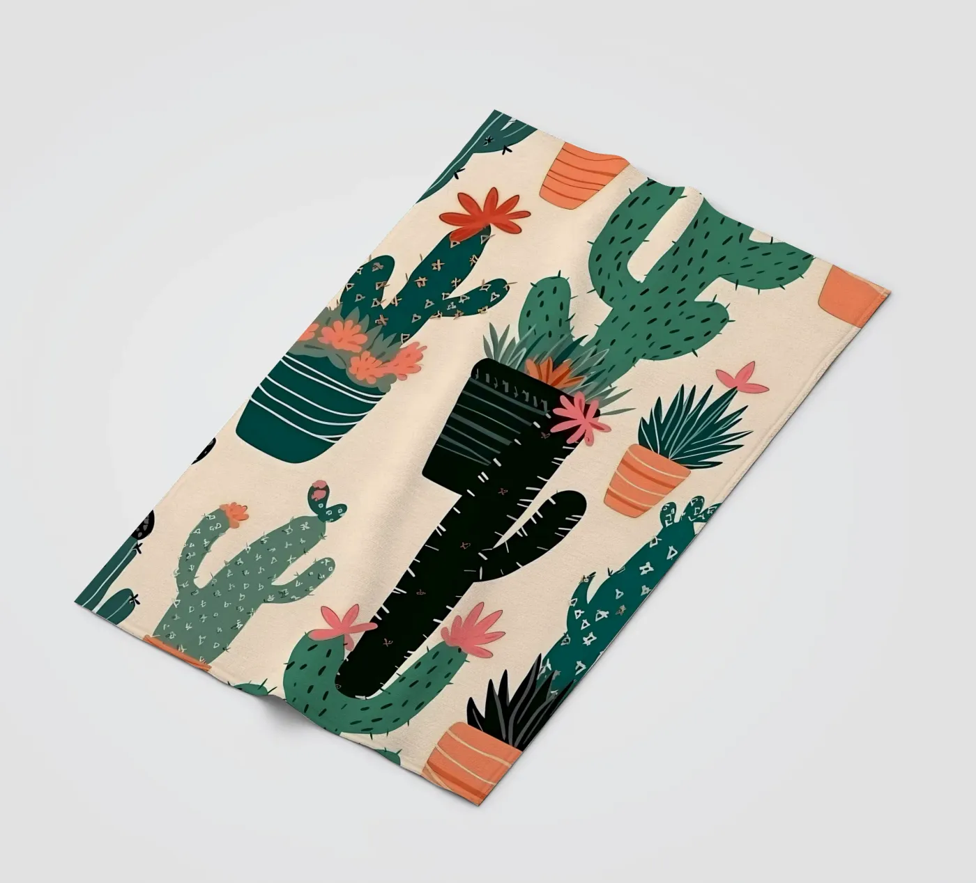 Cacti Zone Fleecedecke von George Griefy