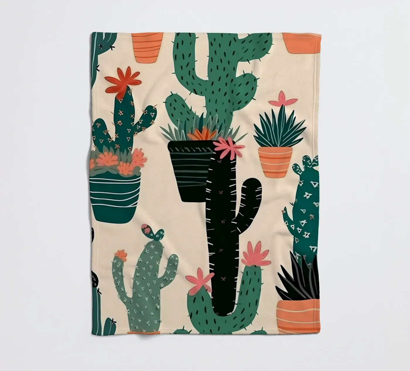 Cacti Zone Fleecedecke von George Griefy