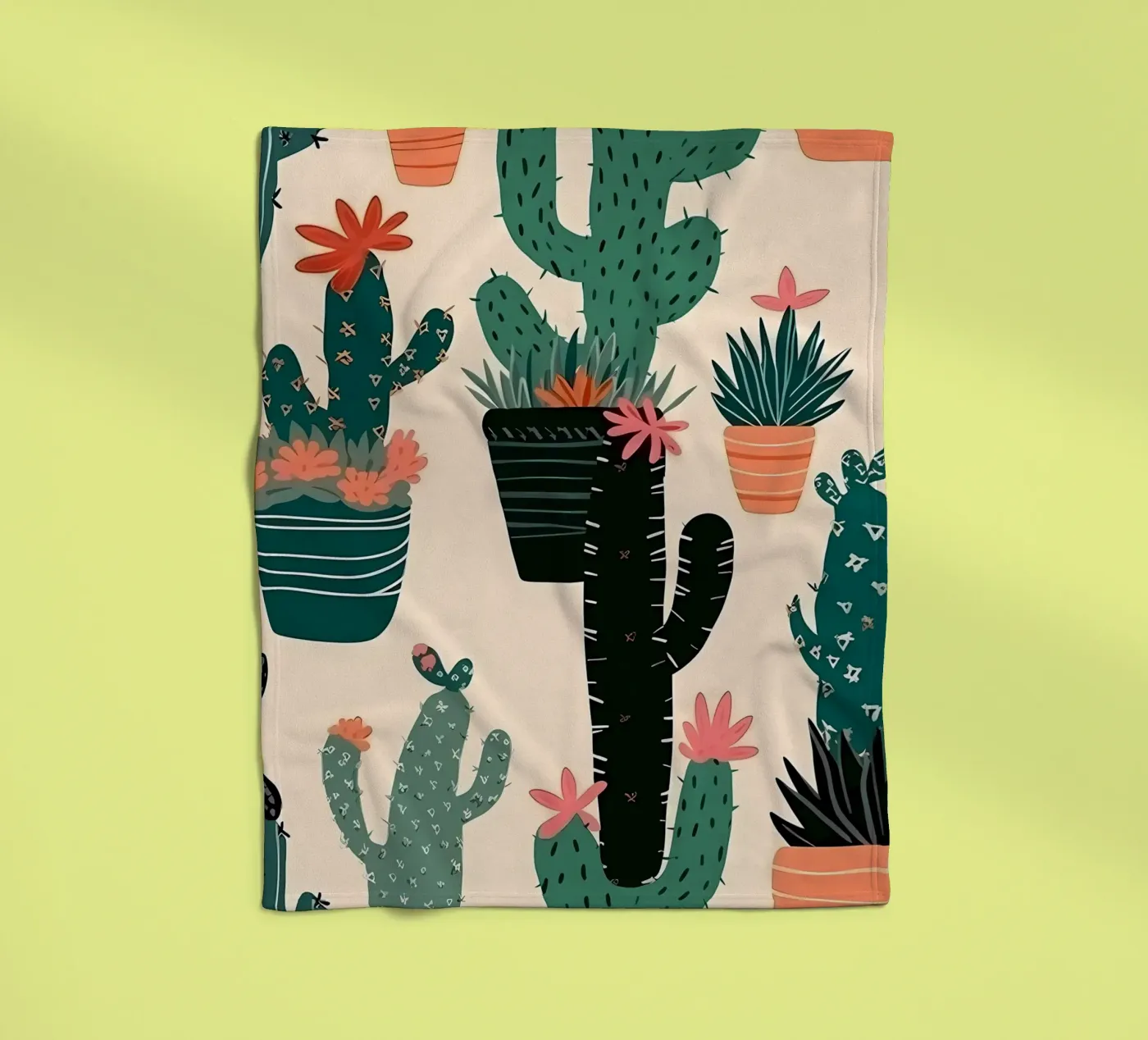 Cacti Zone Fleecedecke von George Griefy