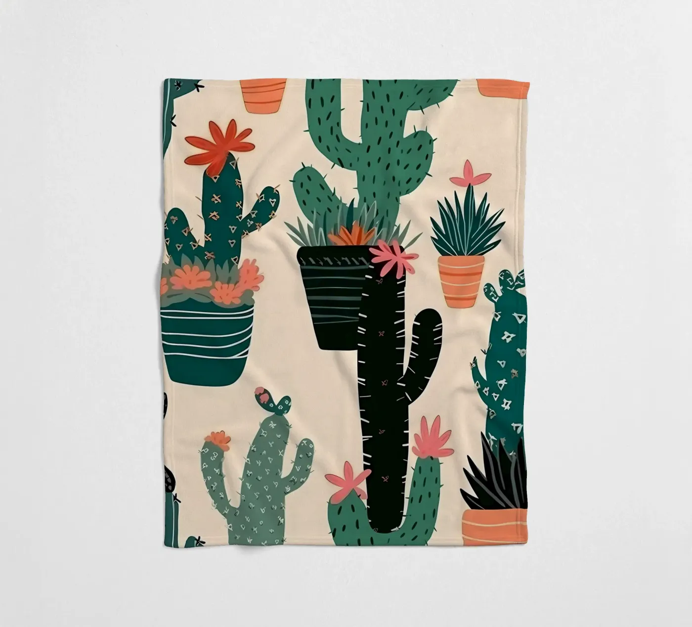 Cacti Zone Fleecedecke von George Griefy