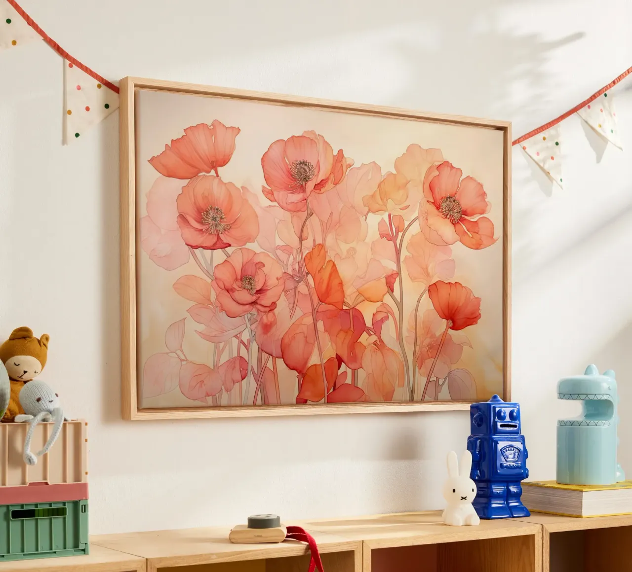 Muurkunst van Imagine canvas met Baklijst van Imagine
