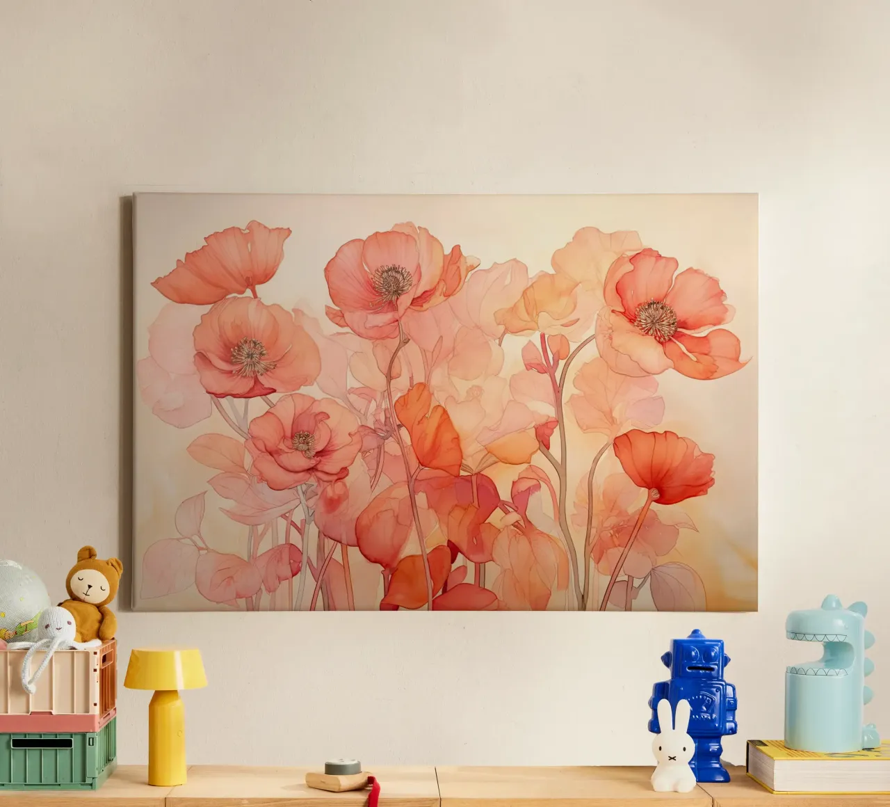 Muurkunst van Imagine canvas met Baklijst van Imagine