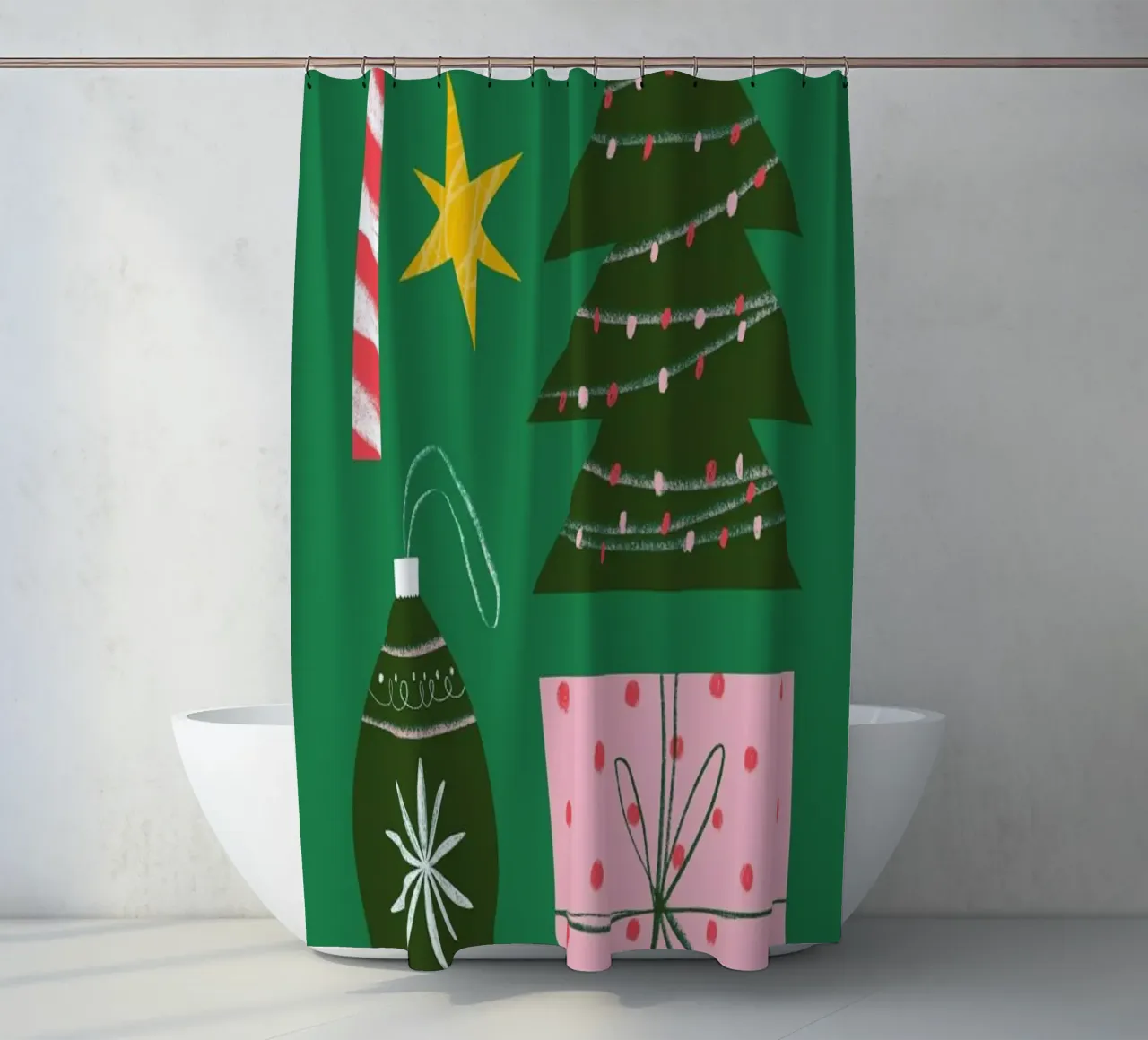 Christmas Essentials tenda da doccia da Studio One