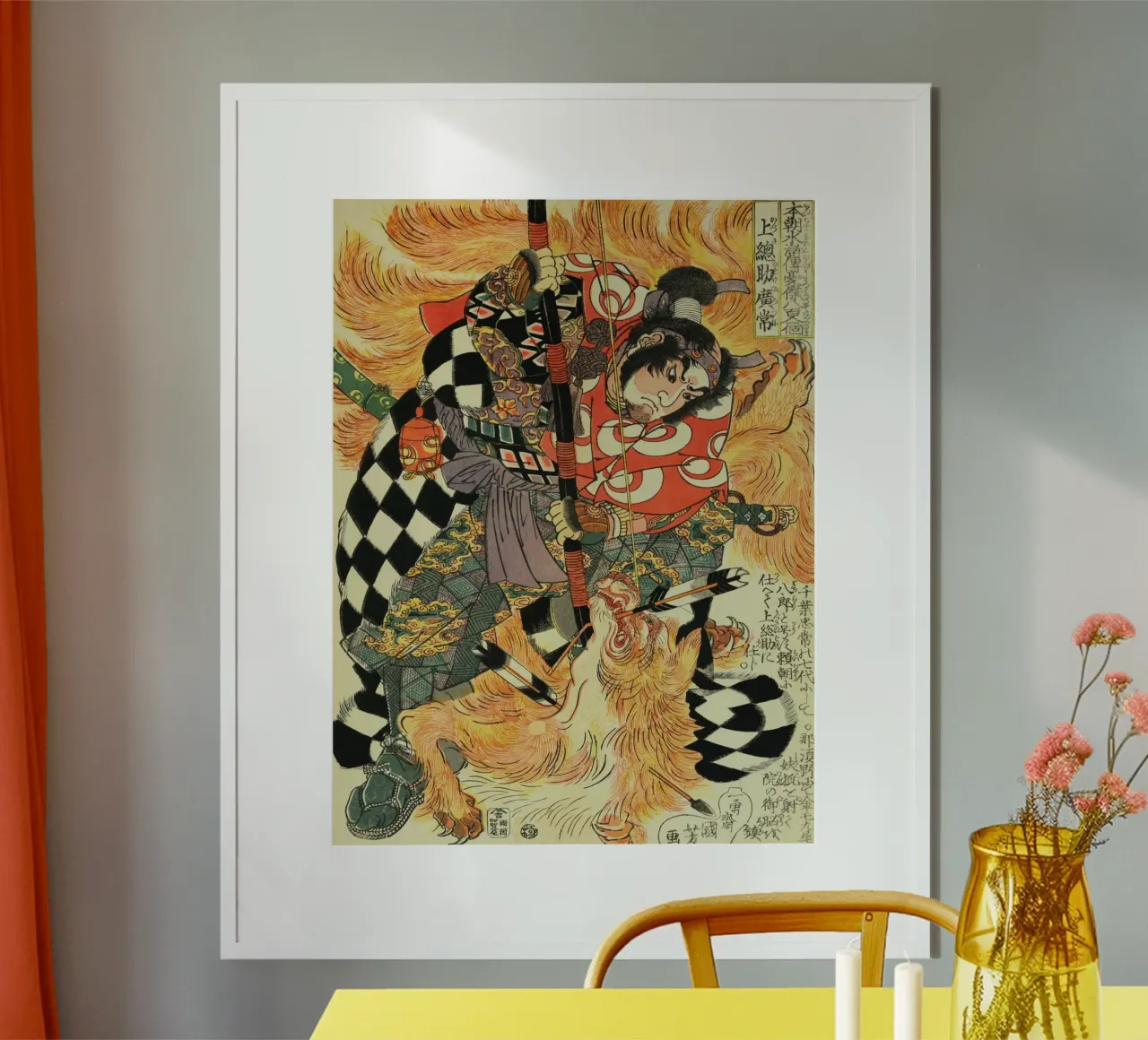 Samurai Hunting Mythical Fox - Vintage Japanese ukiyo-e hahnemühle by Masterpieces Of Japanese Art