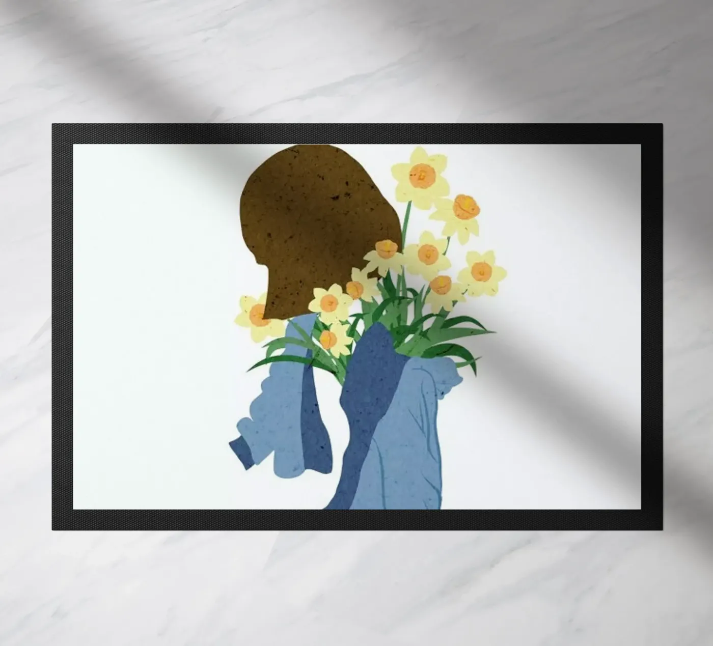 Daffodils deurmat van Duong Tu Tran