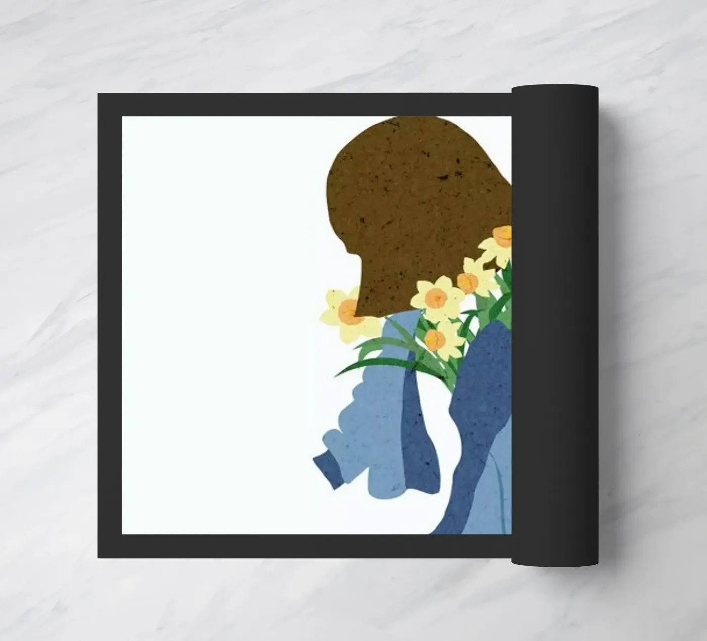 Daffodils deurmat van Duong Tu Tran