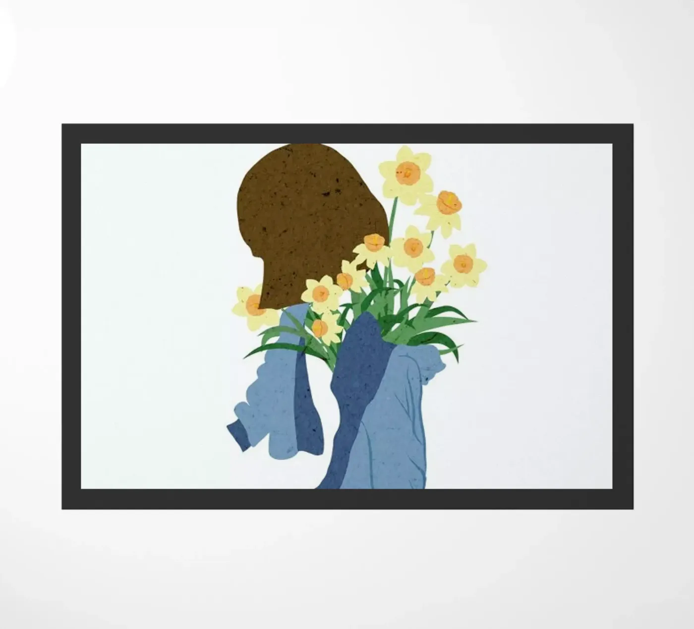 Daffodils deurmat van Duong Tu Tran