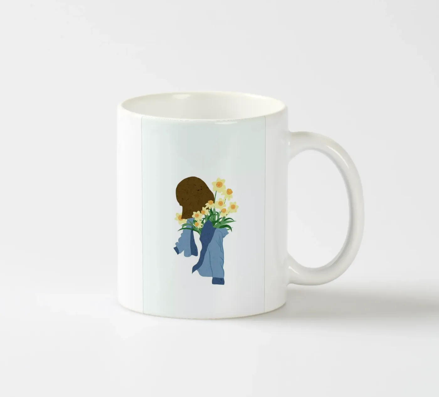 Daffodils ceramic mug by Duong Tu Tran